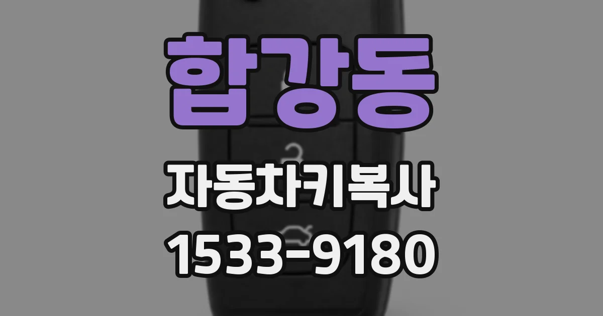 합강동 자동차키복사
