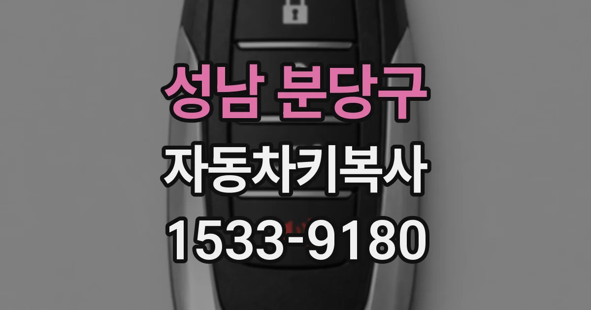 성남 분당구 자동차키복사