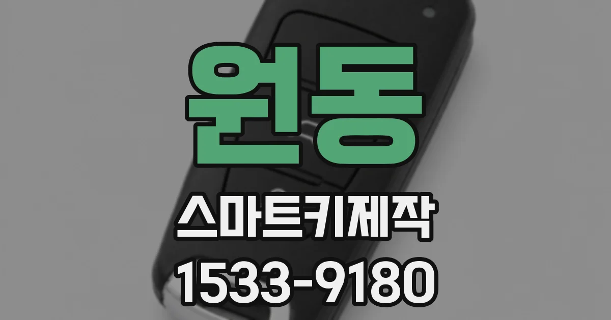 원동 스마트키제작