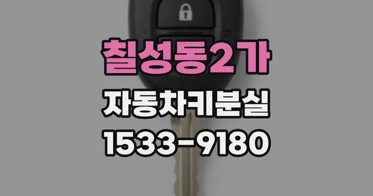 칠성동2가 자동차키분실