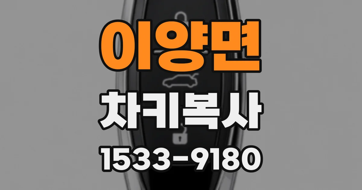 이양면 차키복사