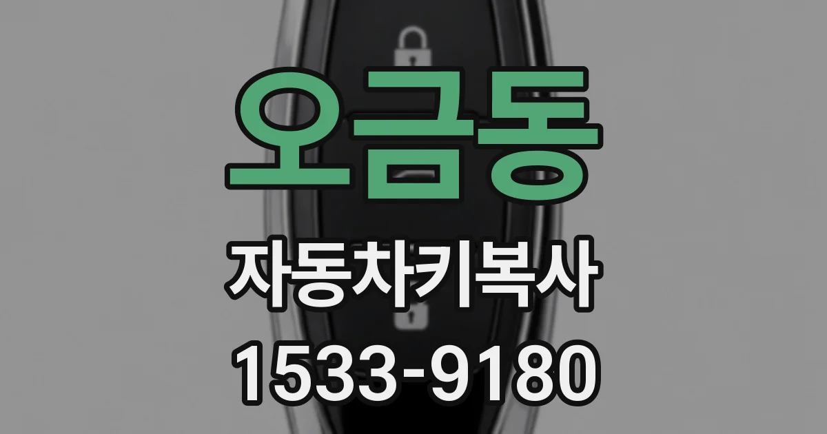 오금동 자동차키복사
