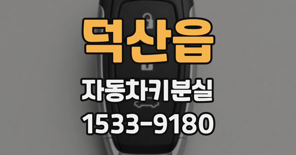덕산읍 자동차키분실