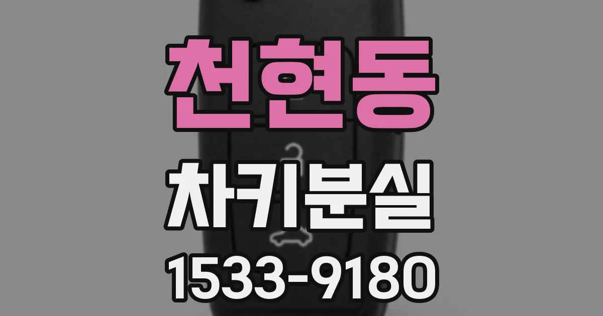 천현동 차키분실