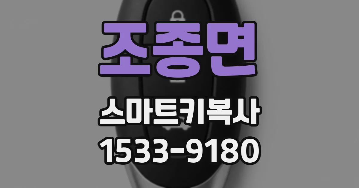 조종면 스마트키복사