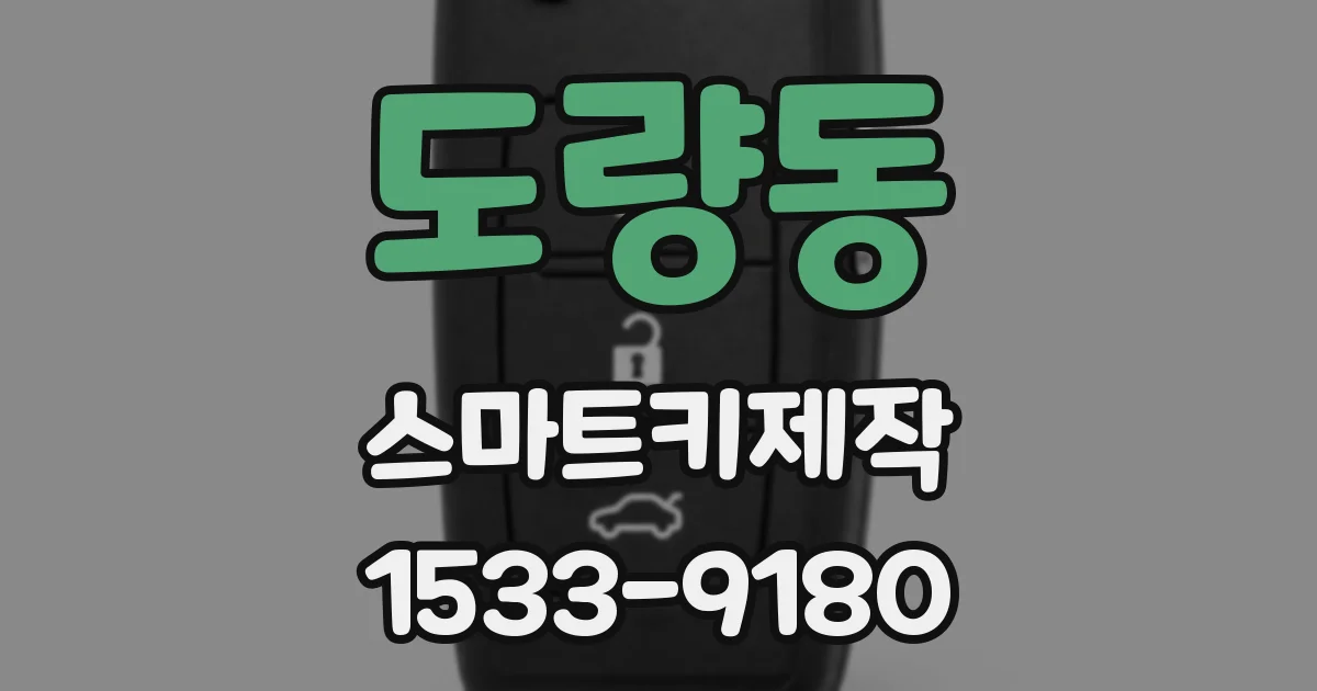 도량동 스마트키제작