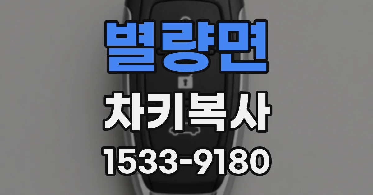 별량면 차키복사