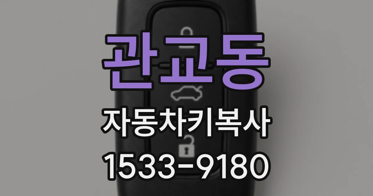 관교동 자동차키복사