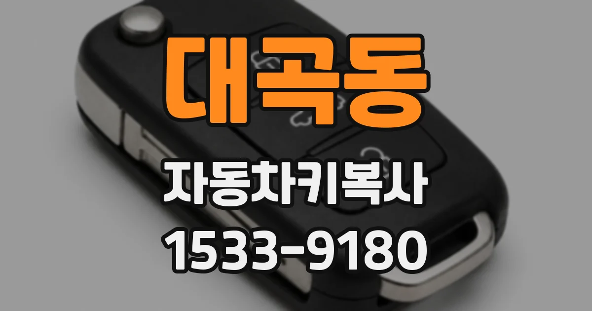 대곡동 자동차키복사