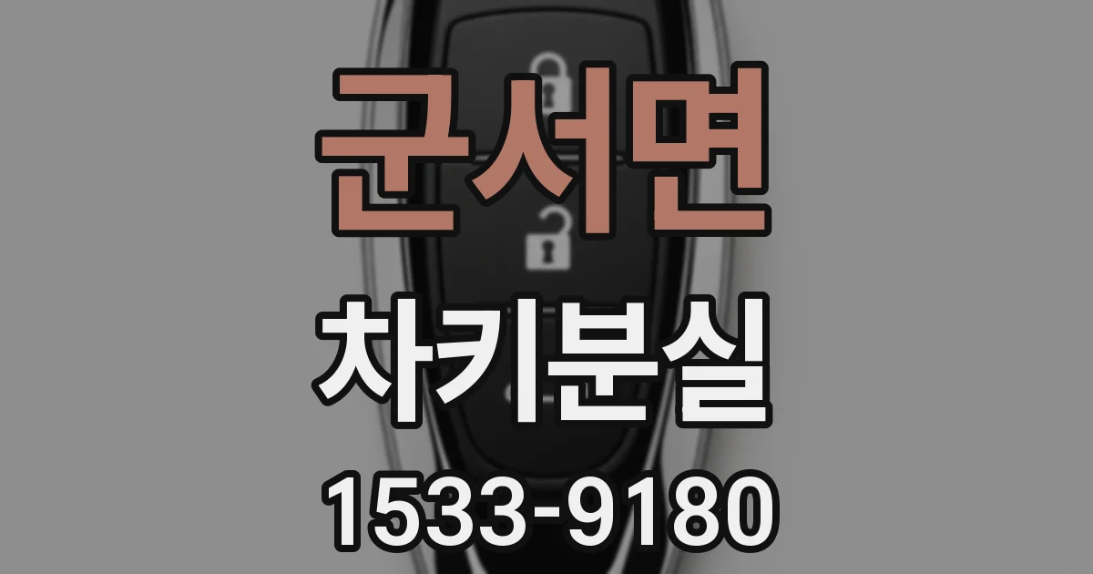 군서면 차키분실