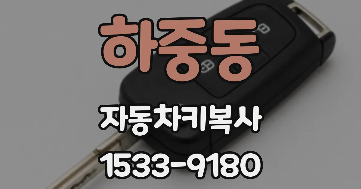 하중동 자동차키복사
