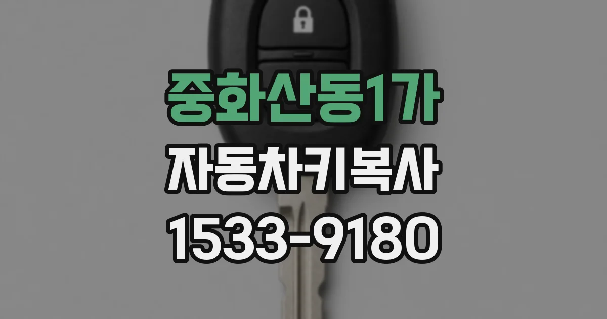 중화산동1가 자동차키복사