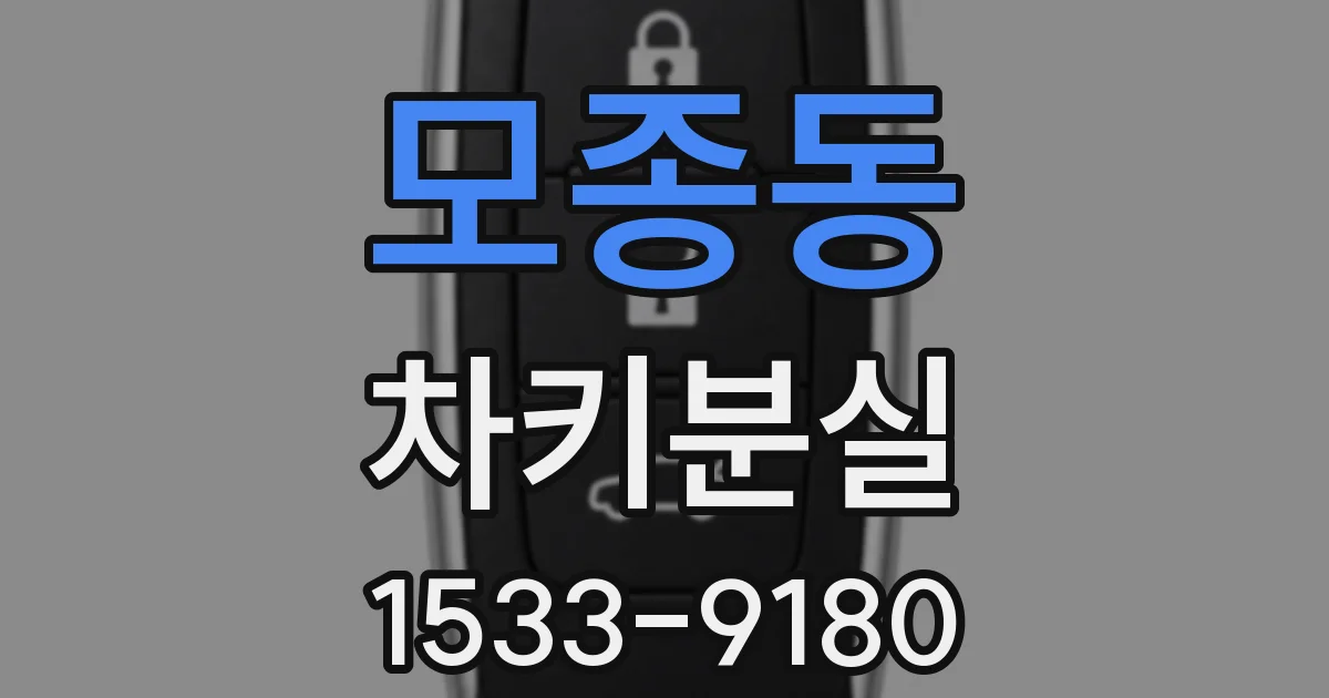 모종동 차키분실