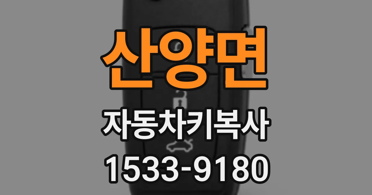 산양면 자동차키복사