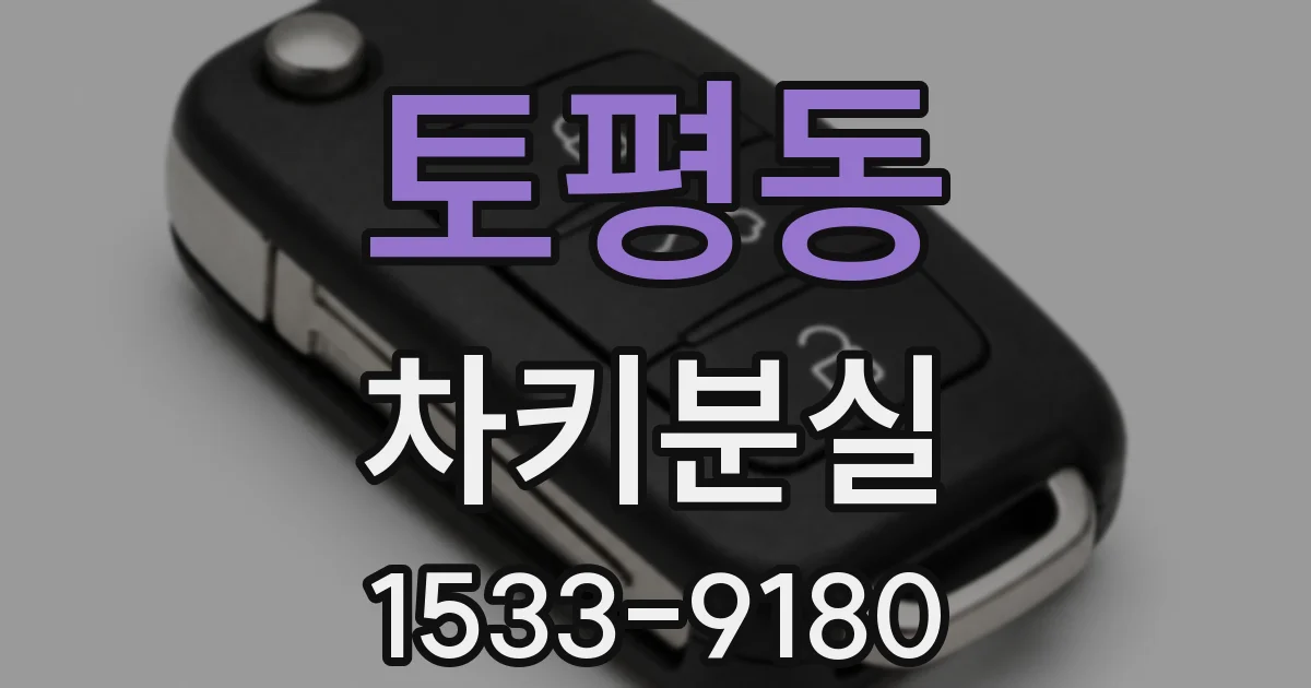 토평동 차키분실