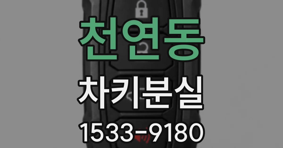 천연동 차키분실