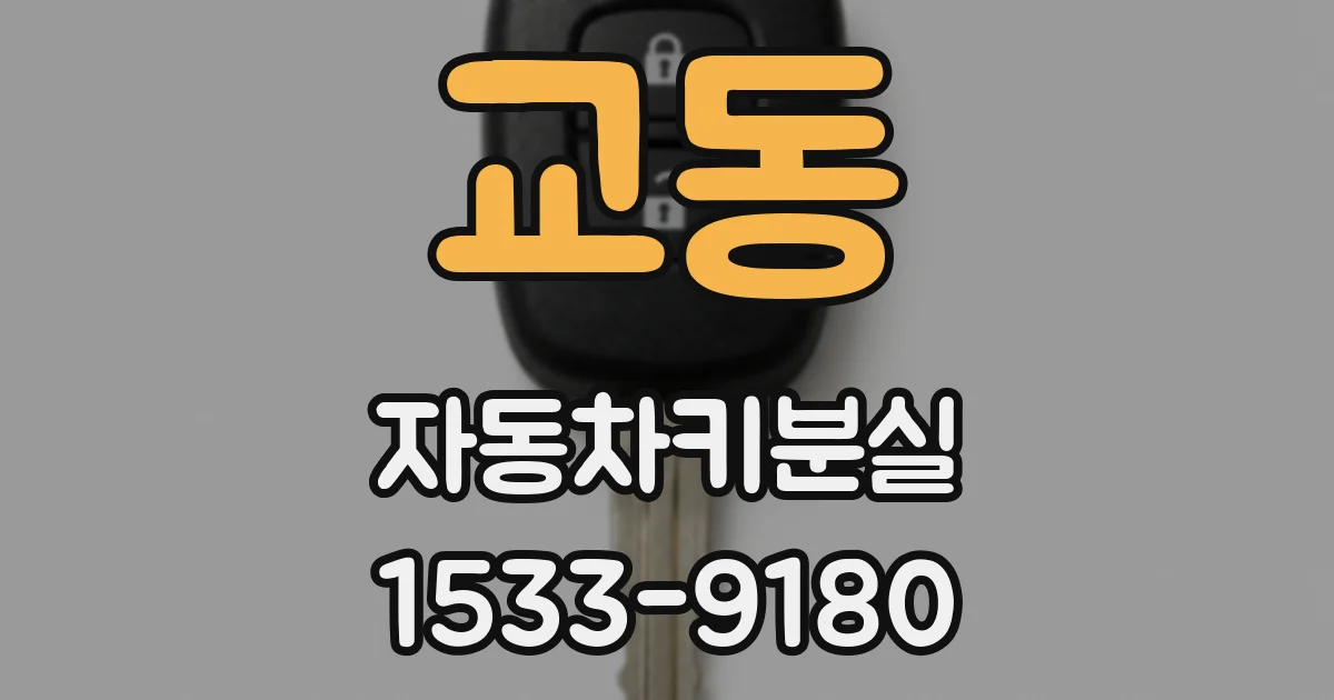 교동 자동차키분실