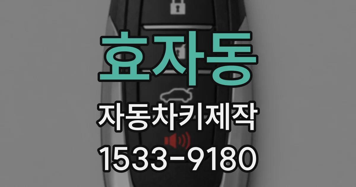 효자동 자동차키제작
