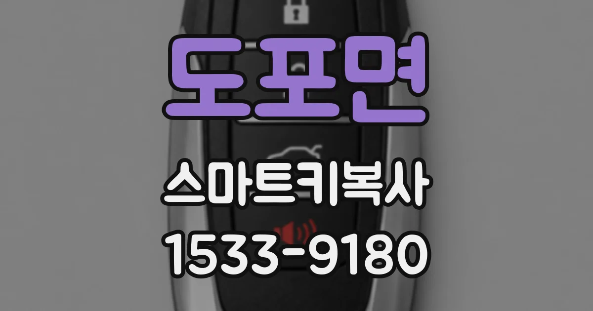 도포면 스마트키복사