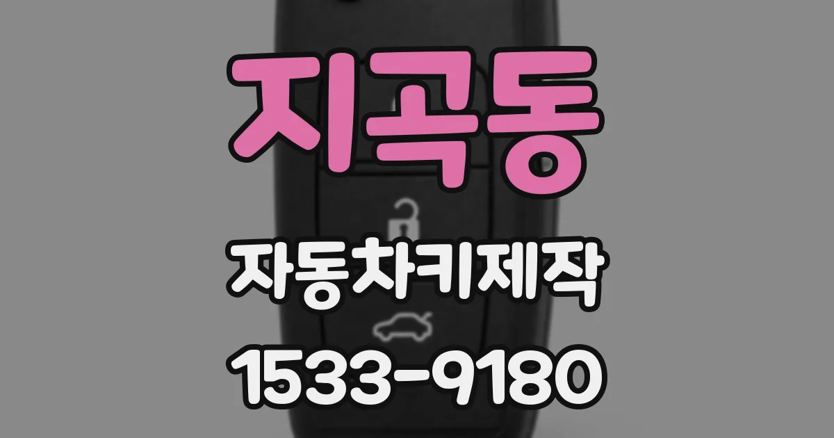 지곡동 자동차키제작