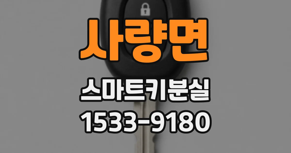 사량면 스마트키분실