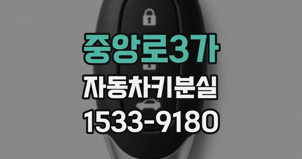 중앙로3가 자동차키분실