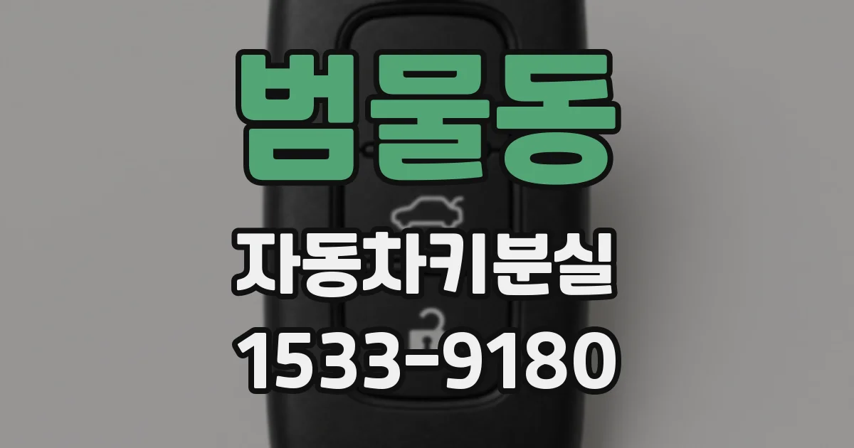 범물동 자동차키분실