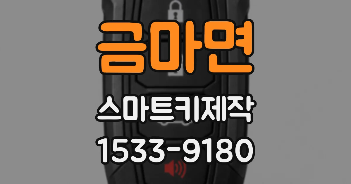 금마면 스마트키제작