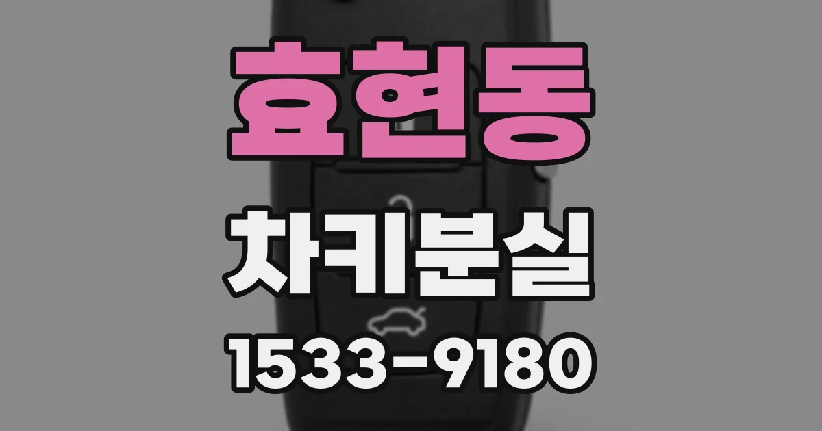 효현동 차키분실