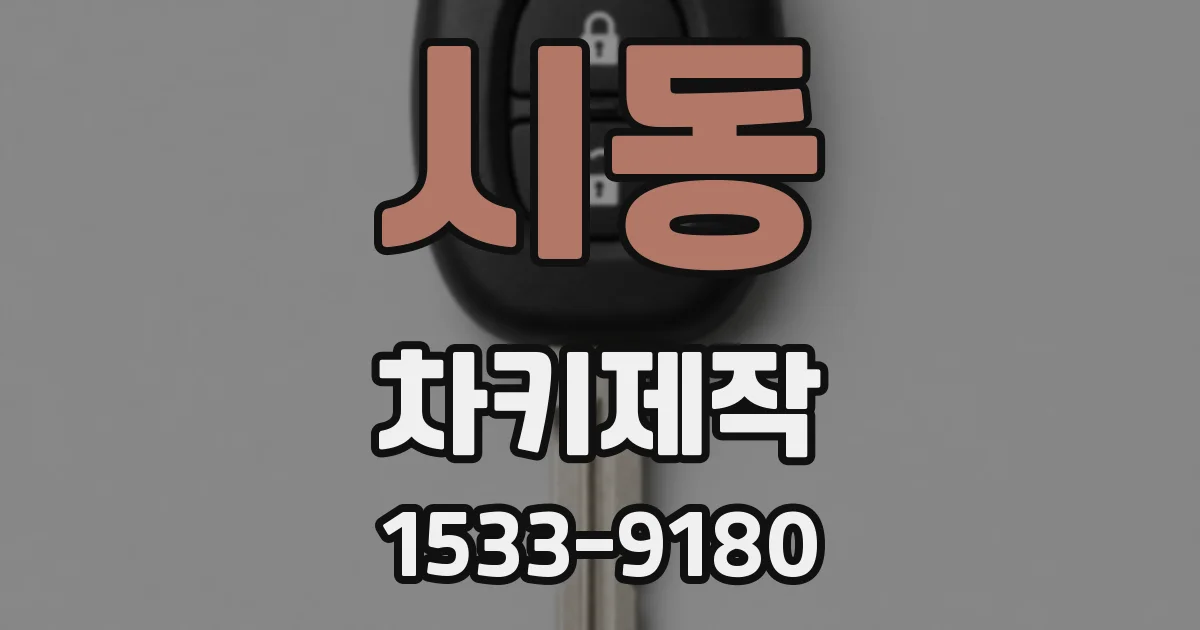 시동 차키제작