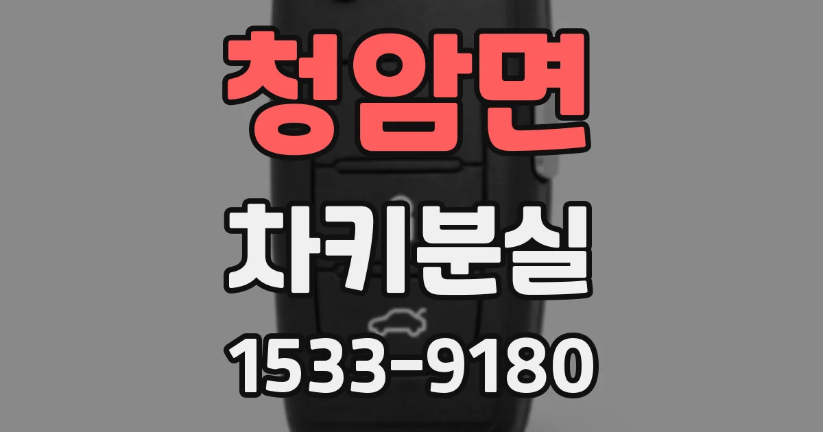 청암면 차키분실