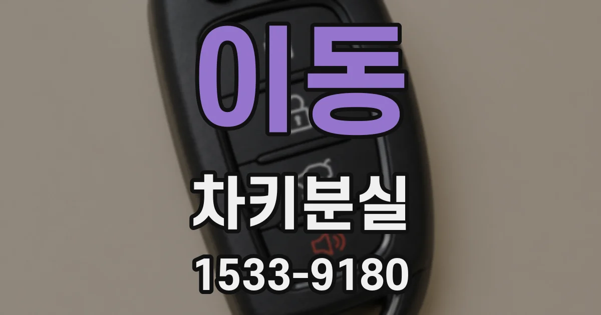 이동 차키분실