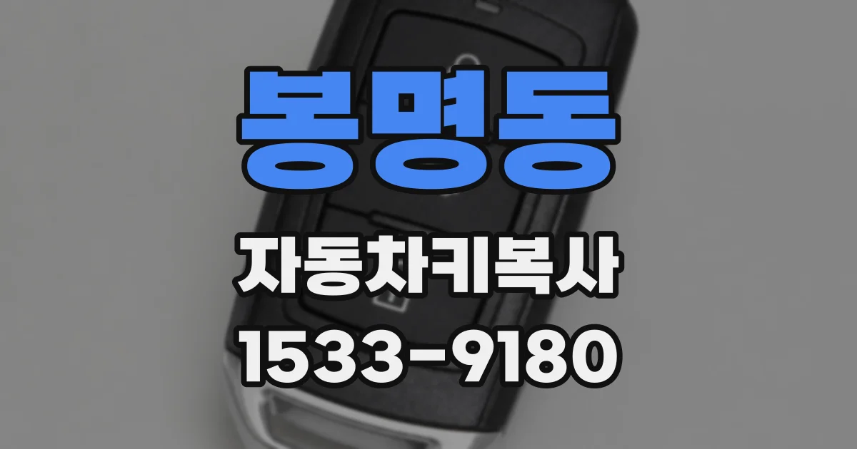 봉명동 자동차키복사