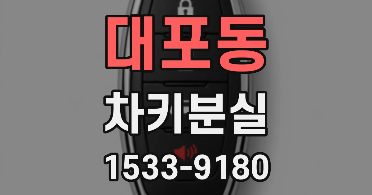 대포동 차키분실