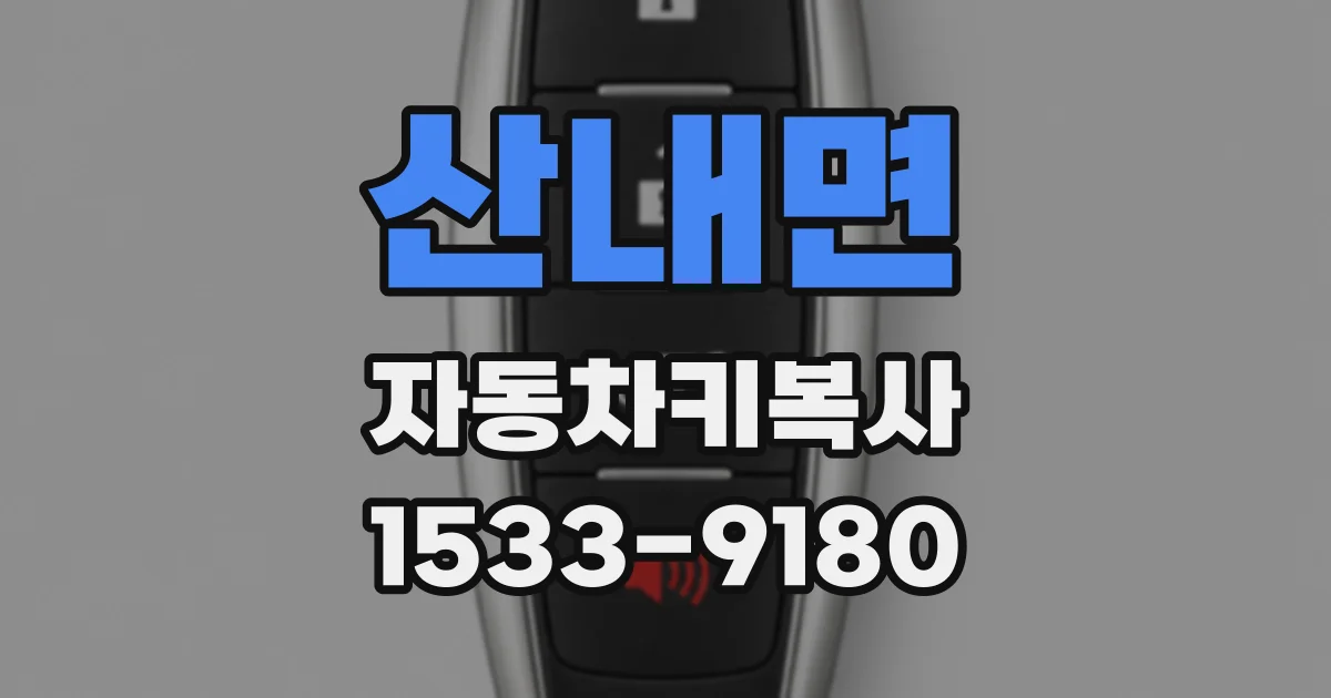 산내면 자동차키복사