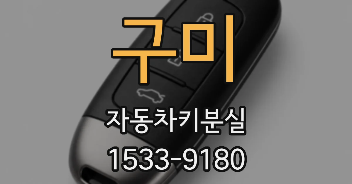 구미 자동차키분실