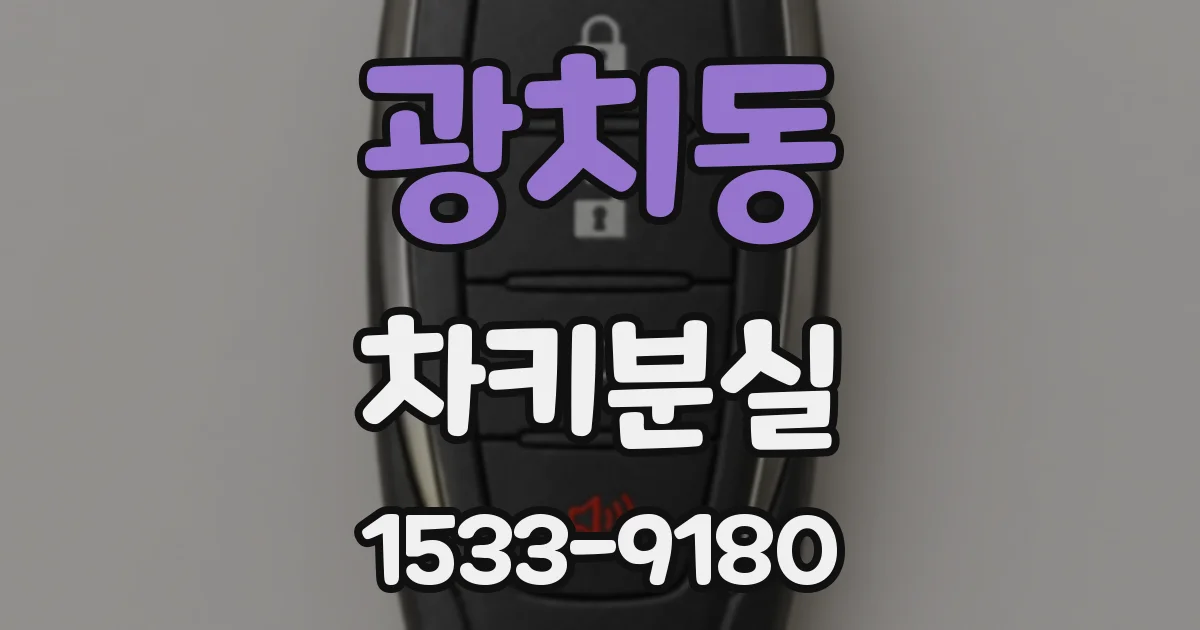광치동 차키분실