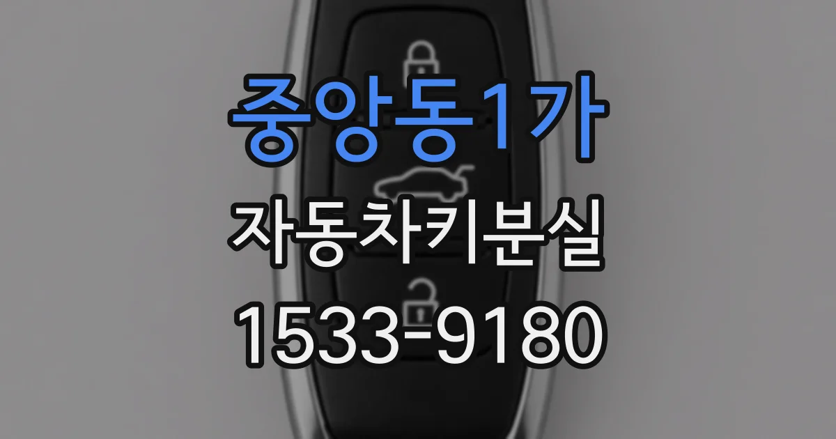 중앙동1가 자동차키분실