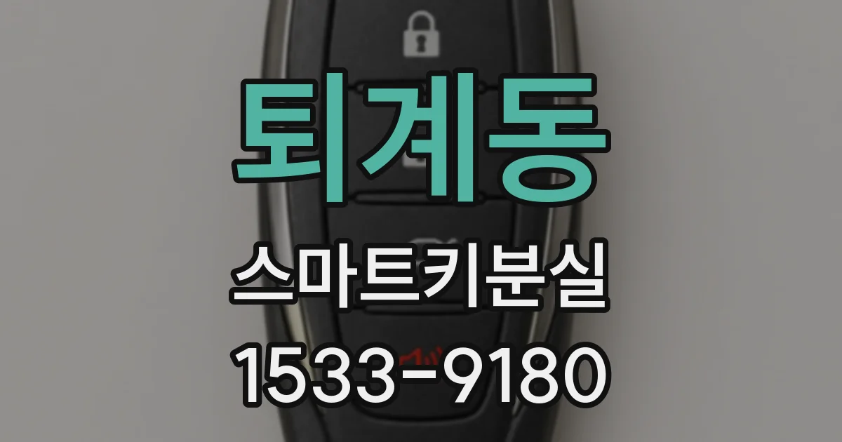 퇴계동 스마트키분실