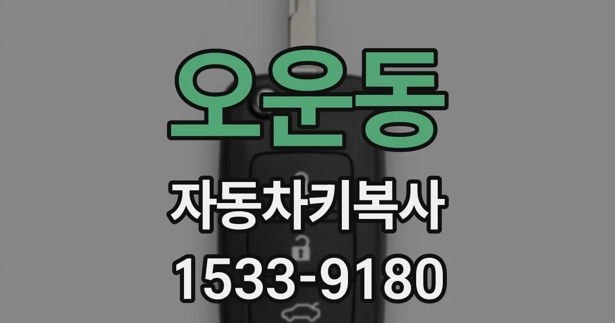 오운동 자동차키복사