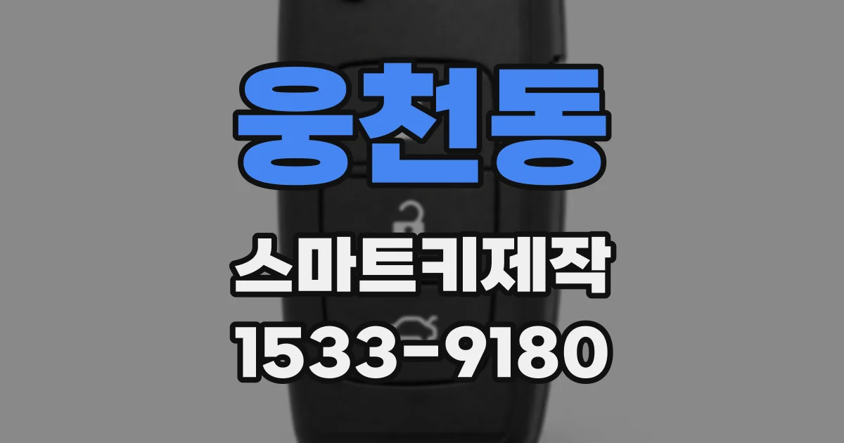 웅천동 스마트키제작