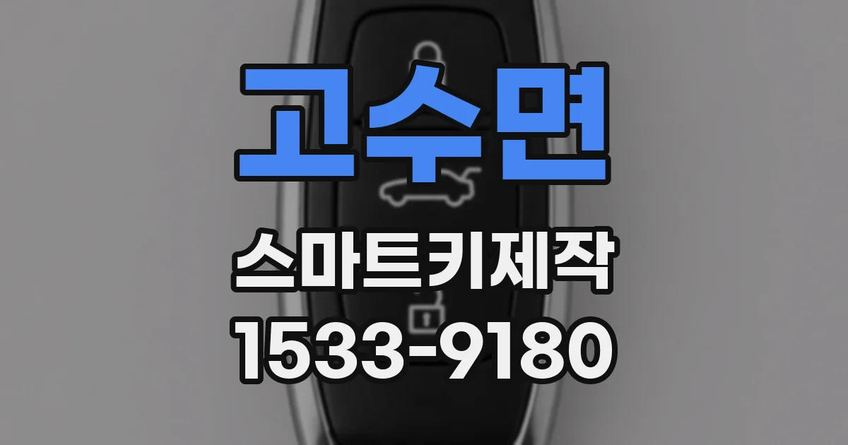 고수면 스마트키제작