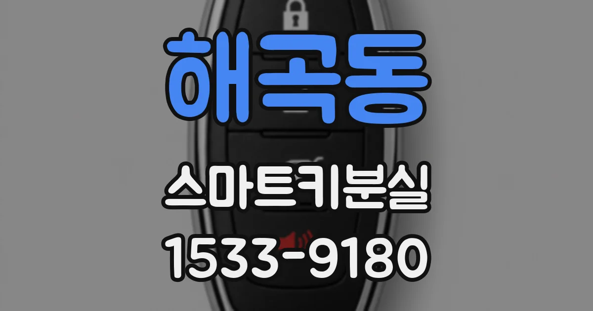 해곡동 스마트키분실