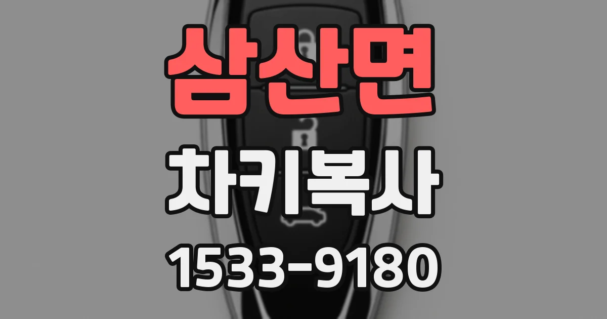 삼산면 차키복사
