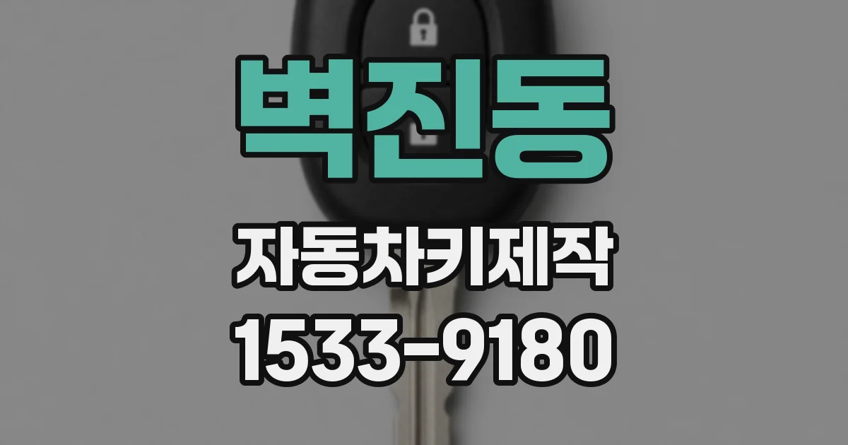 벽진동 자동차키제작