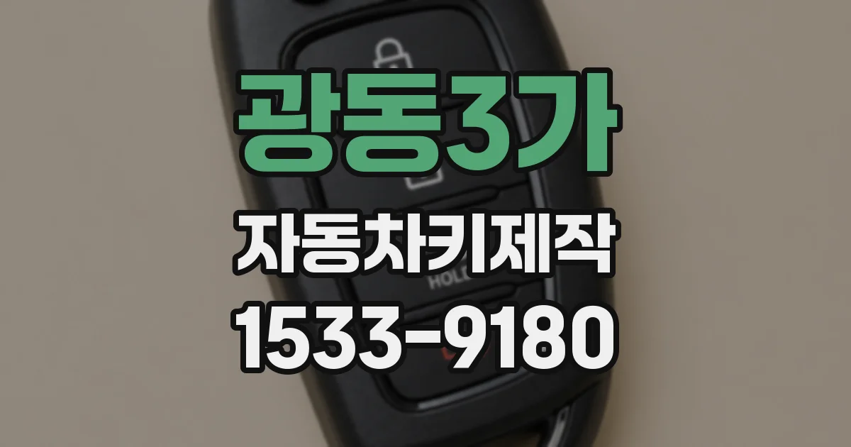 광동3가 자동차키제작