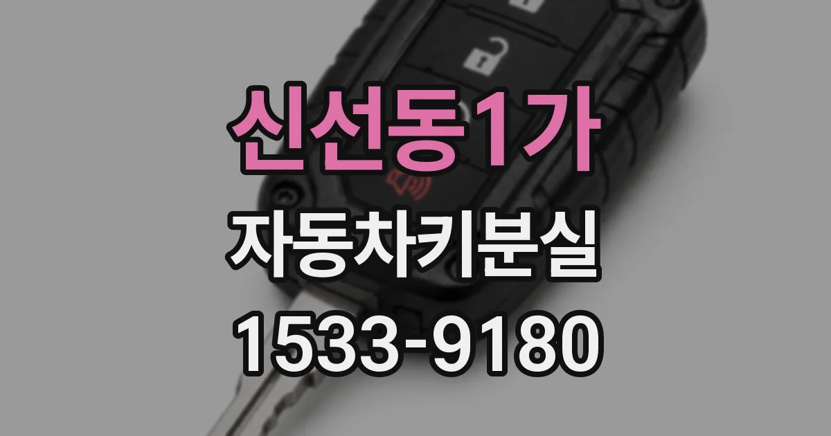 신선동1가 자동차키분실