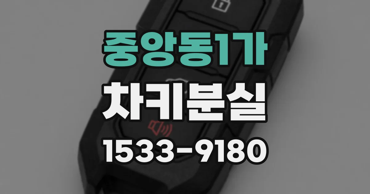 중앙동1가 차키분실