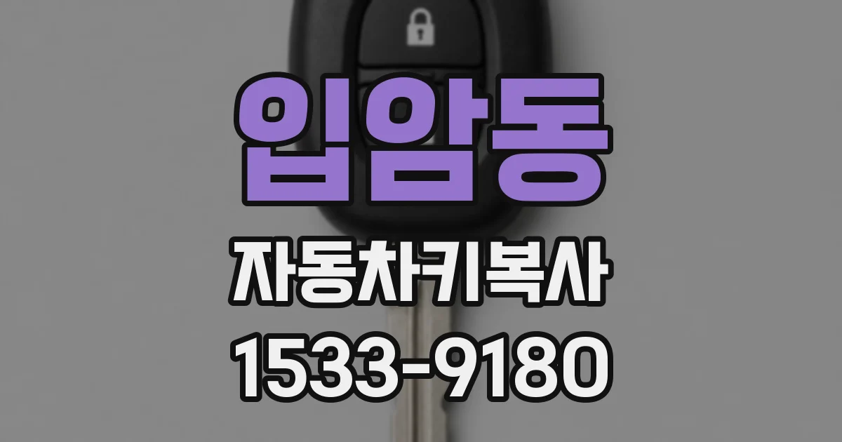 입암동 자동차키복사