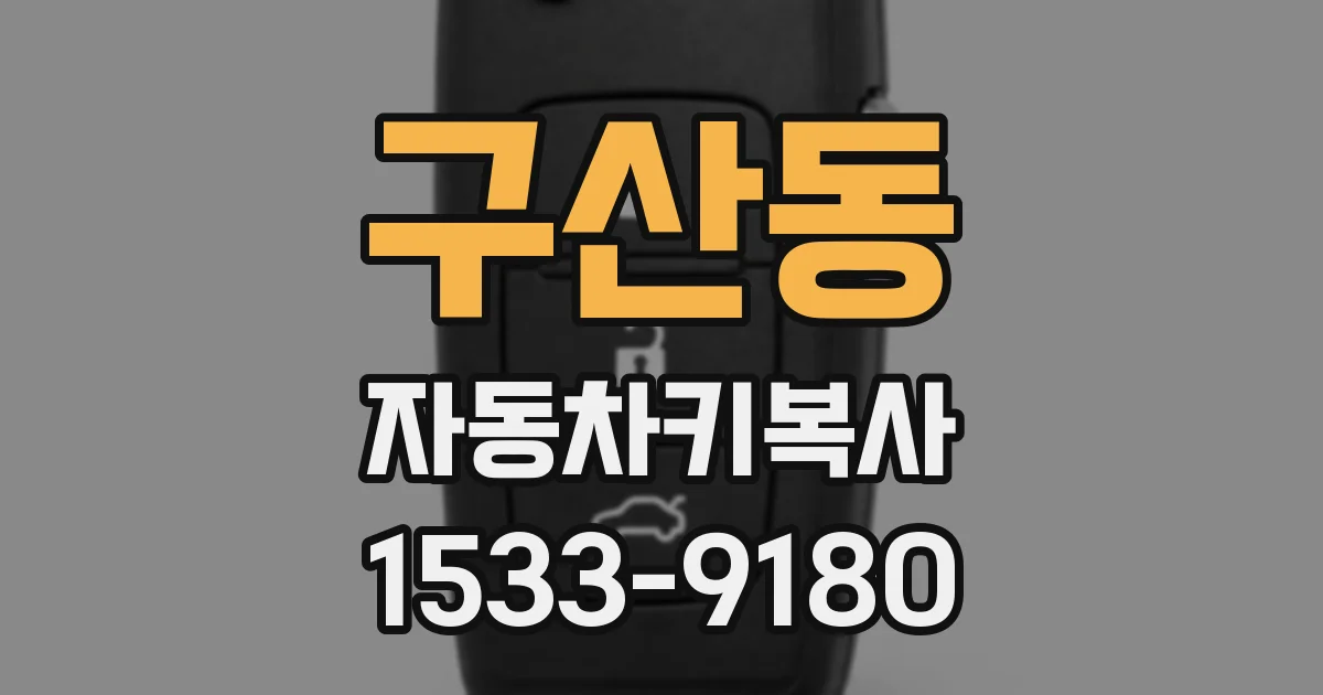 구산동 자동차키복사